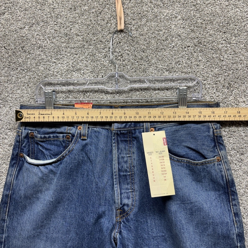 Levi's 501 XX Blue Jeans Men's 33x34 Original Preshrunk Button Fly Deadstock NWT - Picture 9 of 16